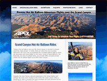 Tablet Screenshot of grandcanyonballoonrides.com